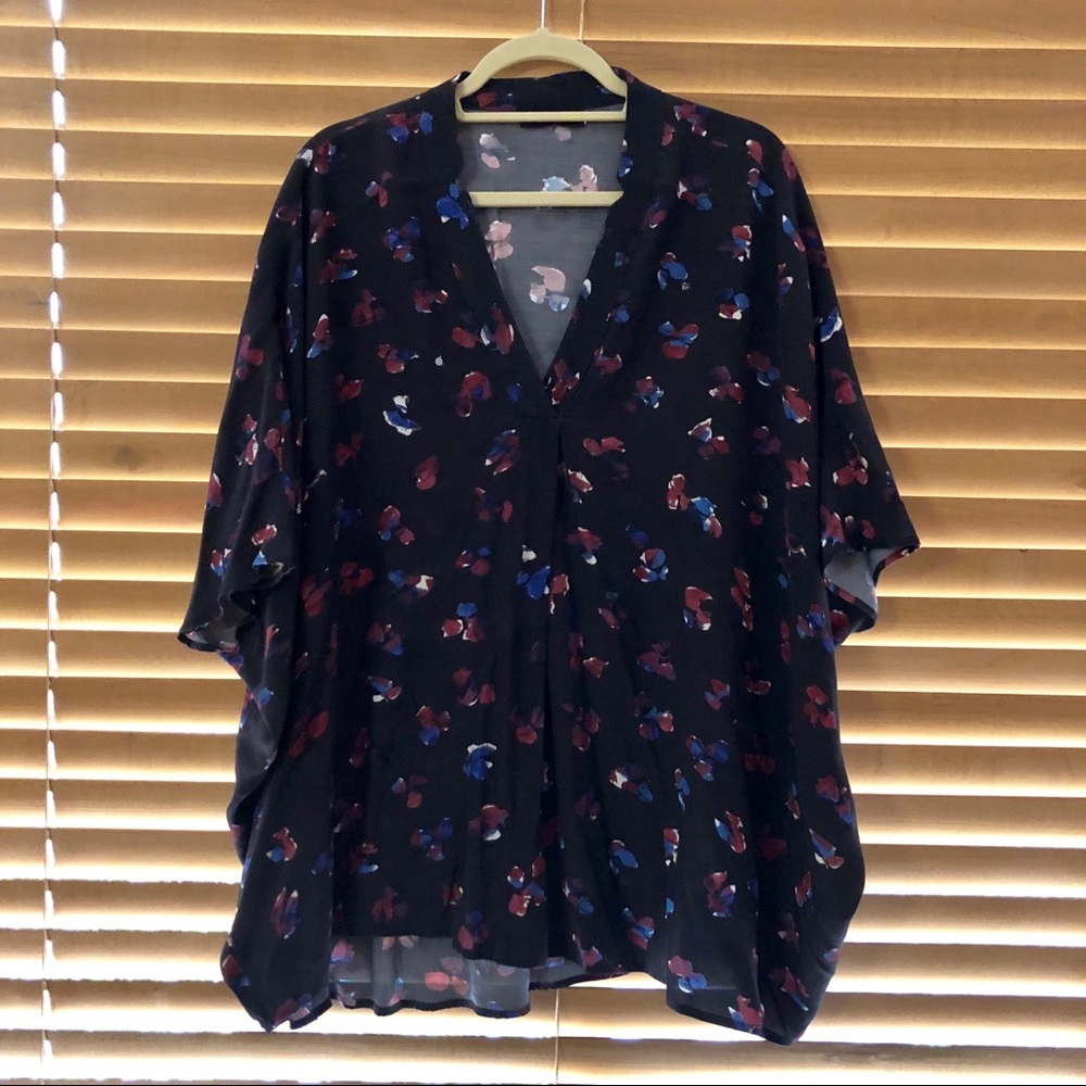 Hatch Collection The Notched Blouse Poly Floral OS